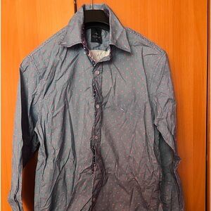 Tailorbyrd Blue and Red Men's Shirt